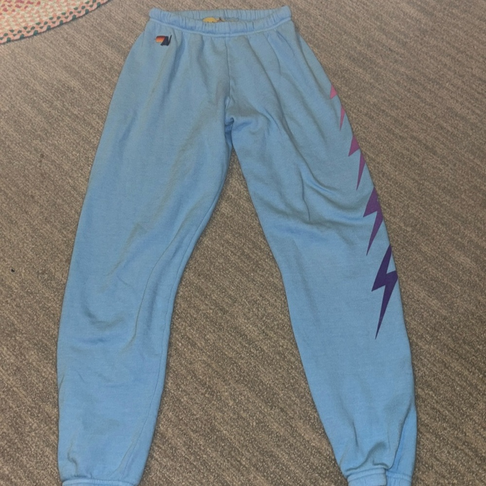 Aviator Nation blue lightning bolt sweatpants